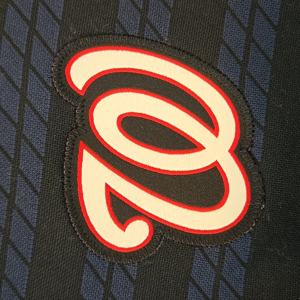 Nike Men’s Black Dry Fit Polo with Embroidered Logo Washington Nationals MLB Med - Picture 4 of 8